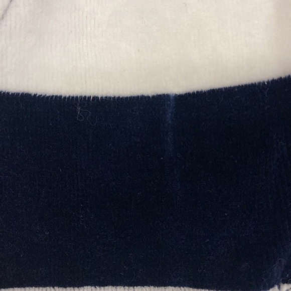 Ralph Lauren navy white velour maroon color footed romper 9m - Picture 6 of 6